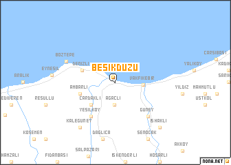 map of Beşikdüzü