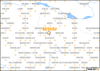 map of Beškov