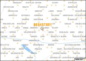 map of Besk Stary