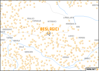 map of Bešlagići