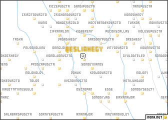 map of Besliahegy