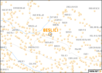 map of Bešlići