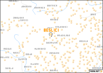 map of Bešlići