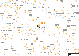 map of Bešlići