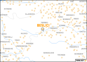 map of Bešlići