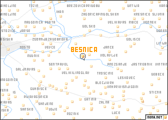 map of Besnica