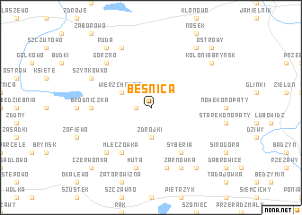 map of Beśnica