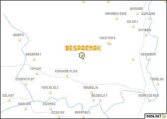map of Beşparmak