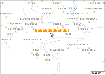 map of Bessède-de-Sault