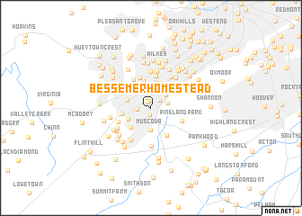 map of Bessemer Homestead