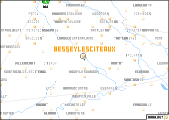 map of Bessey-lès-Citeaux