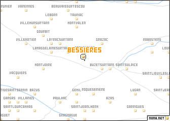 map of Bessières