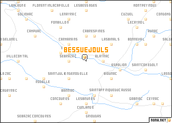 map of Bessuéjouls