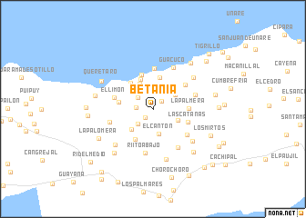 map of Betania