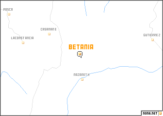 map of Betania