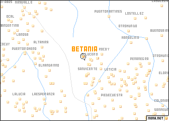 map of Betania