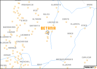 map of Betania