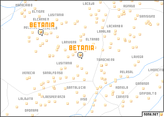 map of Betania