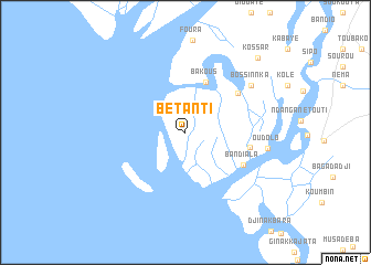 map of Bétanti