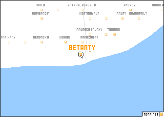 map of Betanty