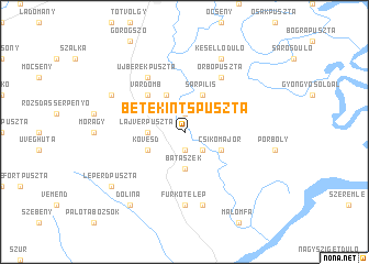 map of Betekintspuszta