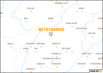 map of Bēte Yohanis