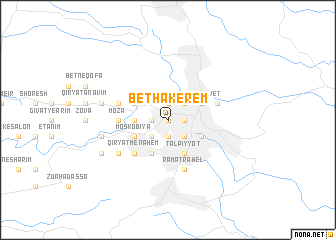 map of Bet HaKerem