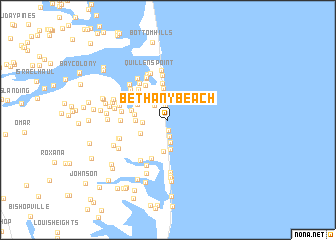 map of Bethany Beach