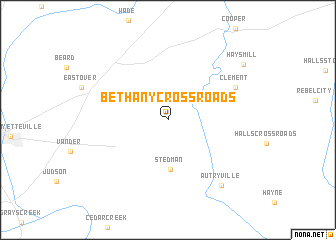map of Bethany Crossroads