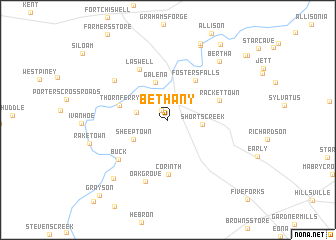 map of Bethany