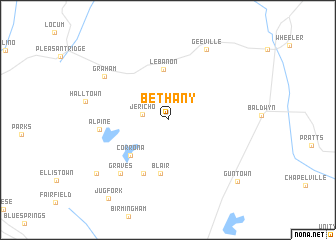 map of Bethany