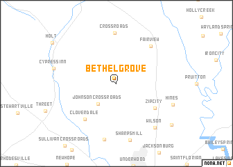 map of Bethel Grove