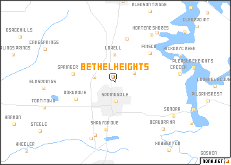 map of Bethel Heights