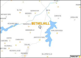 map of Bethel Hill