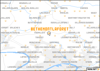 map of Béthemont-la-Forêt