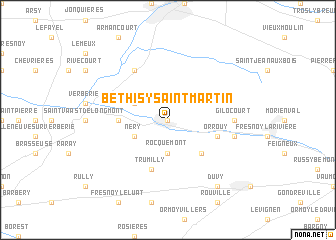 map of Béthisy-Saint-Martin