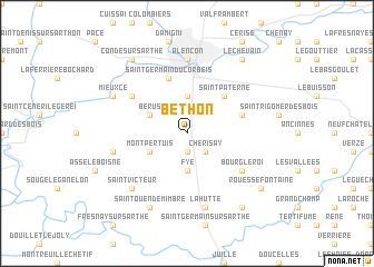 map of Béthon