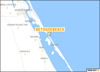 map of Bethune Beach