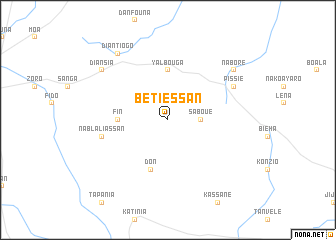 map of Bétiessan