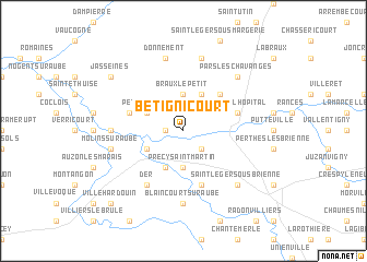 map of Bétignicourt