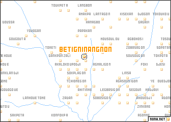 map of Bétigninangnon