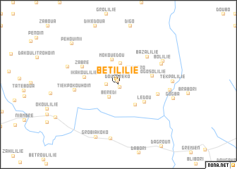 map of Bétililié