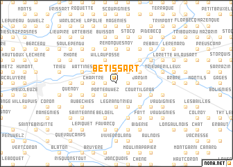 map of Bétissart
