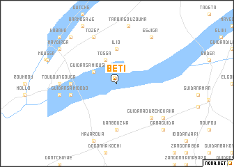 map of Béti