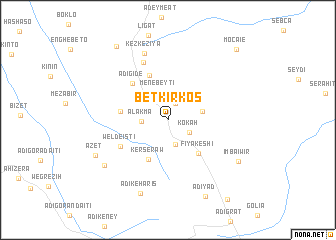 map of Bēt Kʼīrkʼos