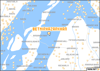map of Bet Mīr Hazār Khān