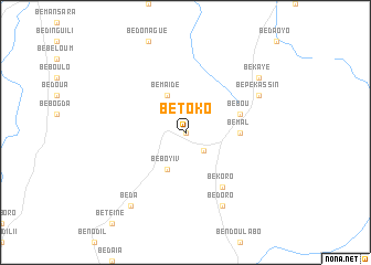 map of Bétoko