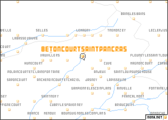 map of Betoncourt-Saint-Pancras