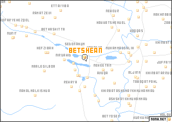 map of Bet Sheʼan