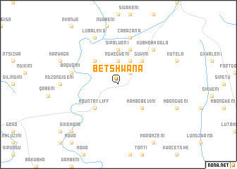 map of Betshwana